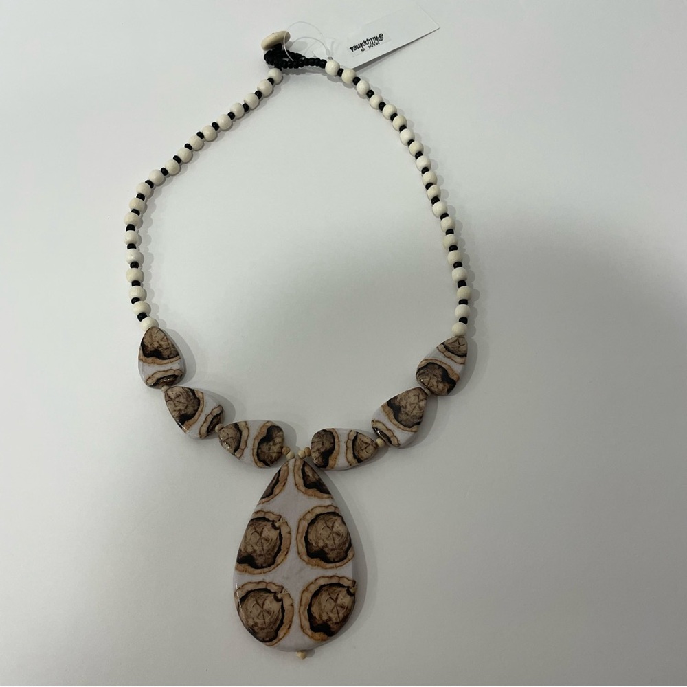 Handcrafted Decouture Fair Trade Birch Pendant Necklace Made in the Philippines